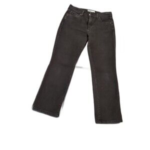 Levis 505 Classic Rise Women Size 8S Straight Leg Jeans Black